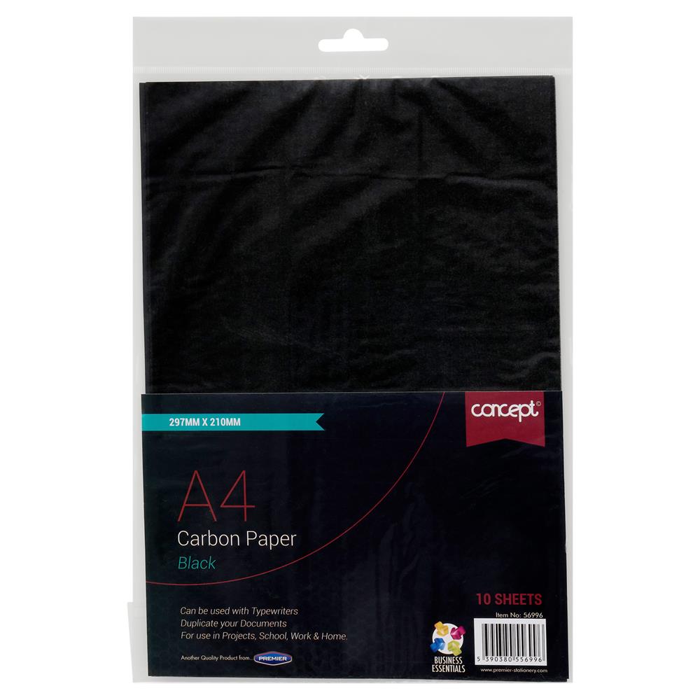 Pack of 10 Sheets A4 Black Carbon Paper by Premier Office – Evercarts